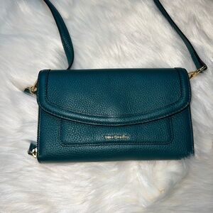 Vera Bradley Teal leather wallet crossbody